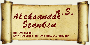 Aleksandar Stankin vizit kartica